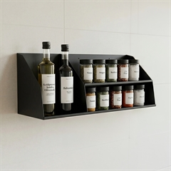 Sort metalhylde med 2 lag | Como Archishelf - Boxdelux